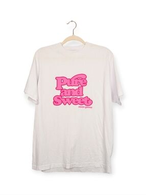 Noon Goons Pure Sweet Tee S White Pink Graphic Short Sleeve Streetwear Casual